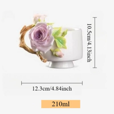 A06-186B-4 Lavender Rose & Branch Mug