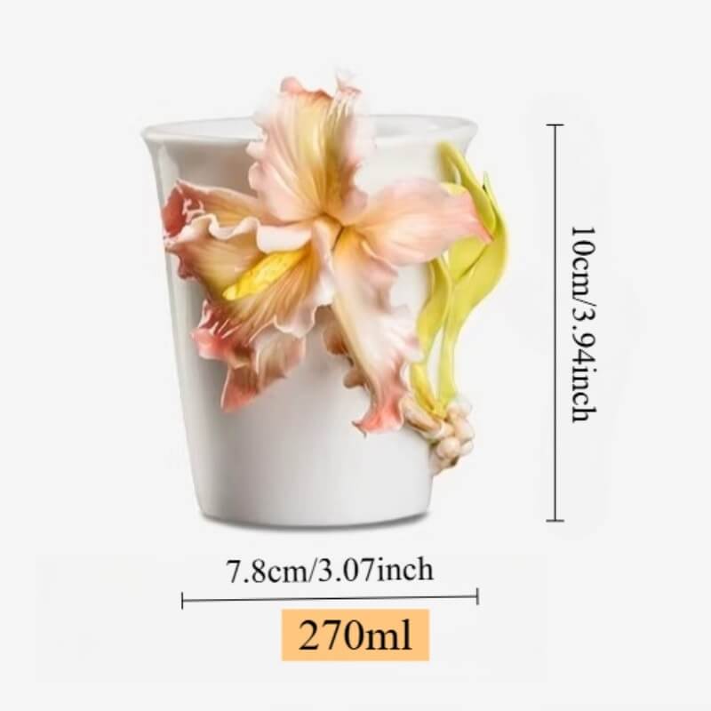 A06-189A-4 Sculpted Iris Art Mug