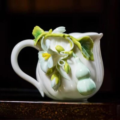 A06-190B-1 Sculpted Lucky Gourd Mug