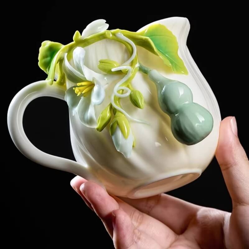 A06-190B-2 Sculpted Lucky Gourd Mug
