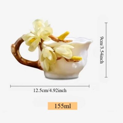 A06-198B-6 Sculpted Magnolia Art Mug