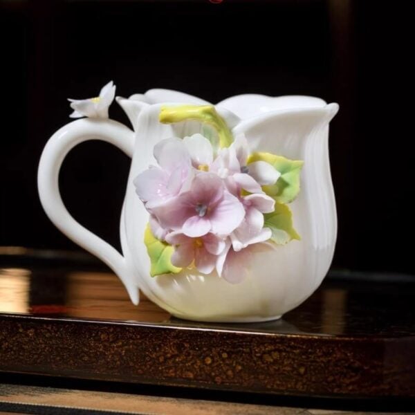A06-203A-1 Sculpted Hydrangea Mug