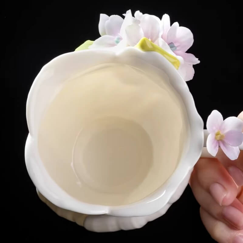A06-203A-3 Sculpted Hydrangea Mug