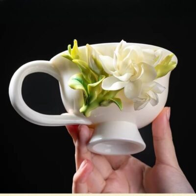 A06-206B-3 Sculpted Gardenia Goblet