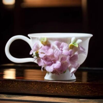 A06-208A-1 Sculpted Misty Hydrangea Bloom