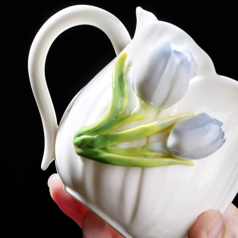 A06-210A-4 Sculpted Tulip Mug