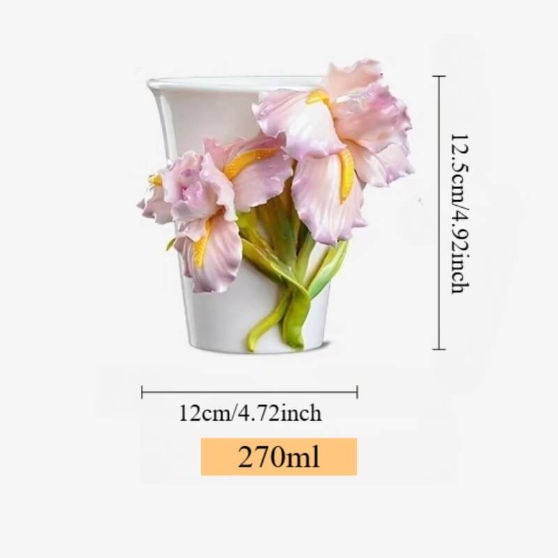 A06-224A-4 Sculpted Iris Art Mug