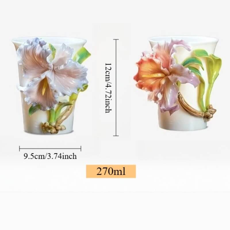 A06-235A-3 Sculpted Iris Art Mug