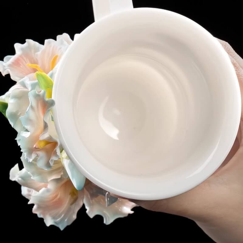 A06-236A-6 Sculpted Gladiolus Art Mug