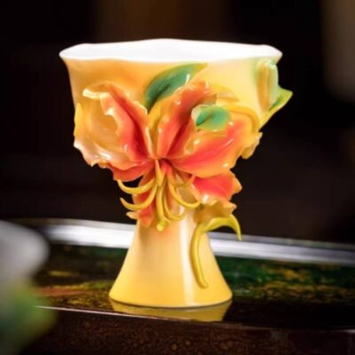 A06-238A-1 Sculpted Lily Goblet