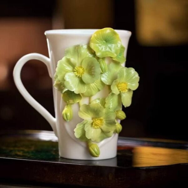 A06-241A-1 Sculpted Anemone Art Mug