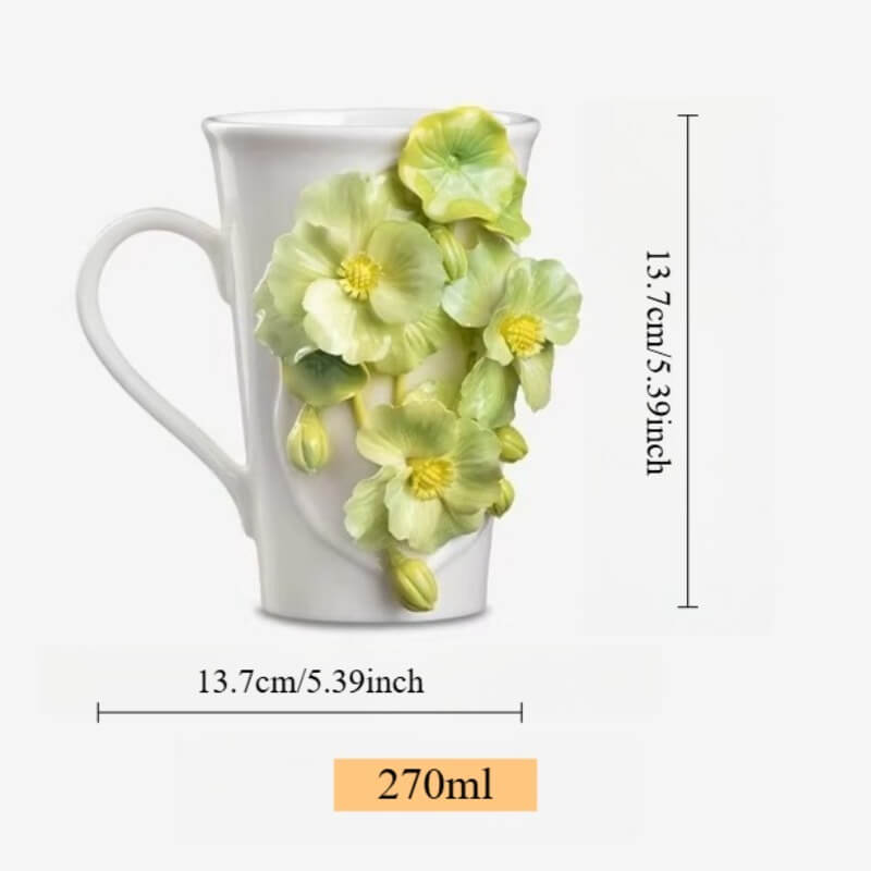 A06-241A-4 Sculpted Anemone Art Mug